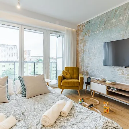 Golden Reagan By Aparo - Nowy Apartament, Winda, Lozeczko Turystyczne, Plaza 500m, Balkon, 2 Sypialnie Oraz Salon, Rowerownia, Biurko Apartment Danzig