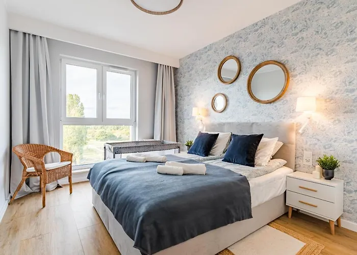 Golden Reagan By Aparo - Nowy Apartament, Winda, Lozeczko Turystyczne, Plaza 500m, Balkon, 2 Sypialnie Oraz Salon, Rowerownia, Biurko * 格但斯克