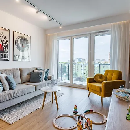 Golden Reagan By Aparo - Nowy Apartament, Winda, Lozeczko Turystyczne, Plaza 500m, Balkon, 2 Sypialnie Oraz Salon, Rowerownia, Biurko Apartment Danzig